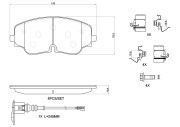 P85193N Sada brzdových destiček, kotoučová brzda PRIME LINE - Ceramic BREMBO