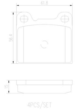 P86002N Sada brzdových destiček, kotoučová brzda PRIME LINE - Ceramic BREMBO