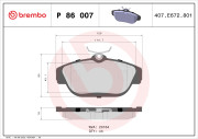 P 86 007 Brzdové destičky BREMBO