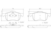 P86016N Sada brzdových destiček, kotoučová brzda PRIME LINE - Ceramic BREMBO