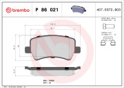 P 86 021 Brzdové destičky BREMBO