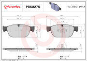 P86027N Sada brzdových destiček, kotoučová brzda PRIME LINE - Ceramic BREMBO