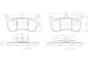 P99009N Sada brzdových destiček, kotoučová brzda PRIME LINE - Ceramic BREMBO