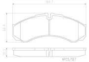 PA6017N Sada brzdových destiček, kotoučová brzda PRIME LINE - Ceramic BREMBO