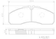 PA6022N Sada brzdových destiček, kotoučová brzda PRIME LINE - Ceramic BREMBO