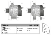 DAN008 DENSO alternátor DAN008 DENSO