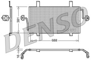 DCN23016 DENSO kondenzátor klimatizácie DCN23016 DENSO