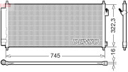 DCN40026 Kondenzátor, klimatizace DENSO