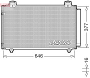 DCN50043 DENSO kondenzátor klimatizácie DCN50043 DENSO