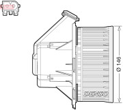 DEA17032 vnitřní ventilátor DENSO