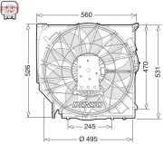 DER05008 Větrák, chlazení motoru DENSO