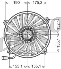 DER07005 Větrák, chlazení motoru DENSO