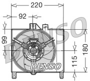 DER16002 Větrák, chlazení motoru DENSO