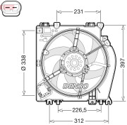 DER46002 Větrák, chlazení motoru DENSO