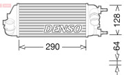 DIT09115 DENSO chladič plniaceho vzduchu DIT09115 DENSO