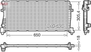 DRM02017 Chladič, chlazení motoru DENSO