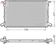 DRM02043 Chladič, chlazení motoru DENSO