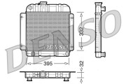 DRM05001 Chladič, chlazení motoru DENSO