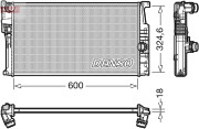 DRM05017 Chladič, chlazení motoru DENSO