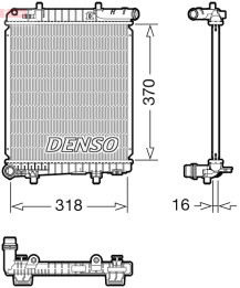 DRM07062 Chladič, chlazení motoru DENSO