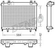 DRM09023 Chladič, chlazení motoru DENSO