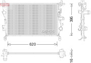 DRM09044 Chladič, chlazení motoru DENSO