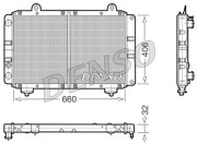 DRM09070 Chladič, chlazení motoru DENSO