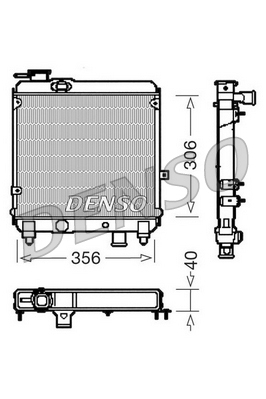 DRM09081 Chladič, chlazení motoru DENSO