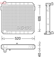 DRM10110 Chladič, chlazení motoru DENSO