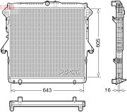 DRM10118 Chladič, chlazení motoru DENSO