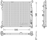 DRM17055 Chladič, chlazení motoru DENSO