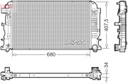 DRM17117 Chladič, chlazení motoru DENSO