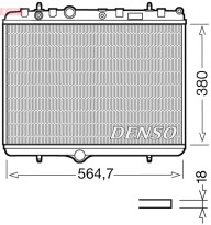 DRM21055 Chladič, chlazení motoru DENSO