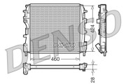 DRM23019 Chladič, chlazení motoru DENSO