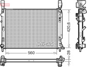 DRM23036 Chladič, chlazení motoru DENSO