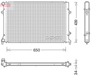 DRM32042 Chladič, chlazení motoru DENSO