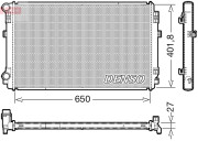 DRM32048 Chladič, chlazení motoru DENSO