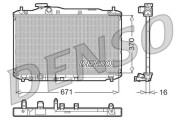 DRM40005 Chladič, chlazení motoru DENSO