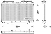 DRM40034 Chladič, chlazení motoru DENSO