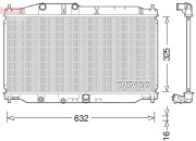 DRM40043 Chladič, chlazení motoru DENSO