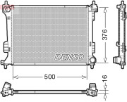 DRM41010 Chladič, chlazení motoru DENSO