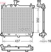 DRM41012 Chladič, chlazení motoru DENSO