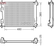 DRM43010 Chladič, chlazení motoru DENSO