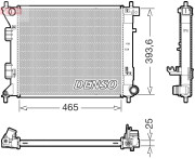 DRM43016 Chladič, chlazení motoru DENSO