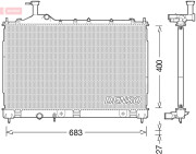 DRM45038 Chladič, chlazení motoru DENSO