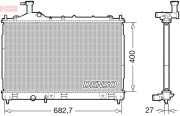 DRM45042 Chladič, chlazení motoru DENSO