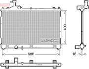 DRM45056 Chladič, chlazení motoru DENSO