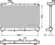 DRM45058 Chladič, chlazení motoru DENSO