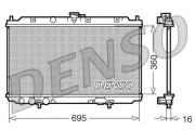 DRM46012 Chladič, chlazení motoru DENSO