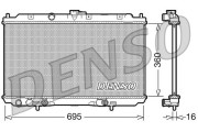 DRM46024 Chladič, chlazení motoru DENSO